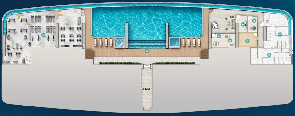 Wellness Deck level plan